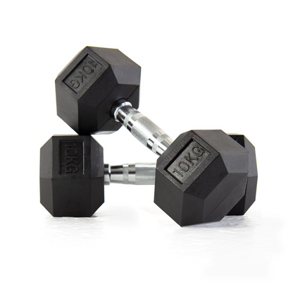 Hexagon Rubber Dumbbell