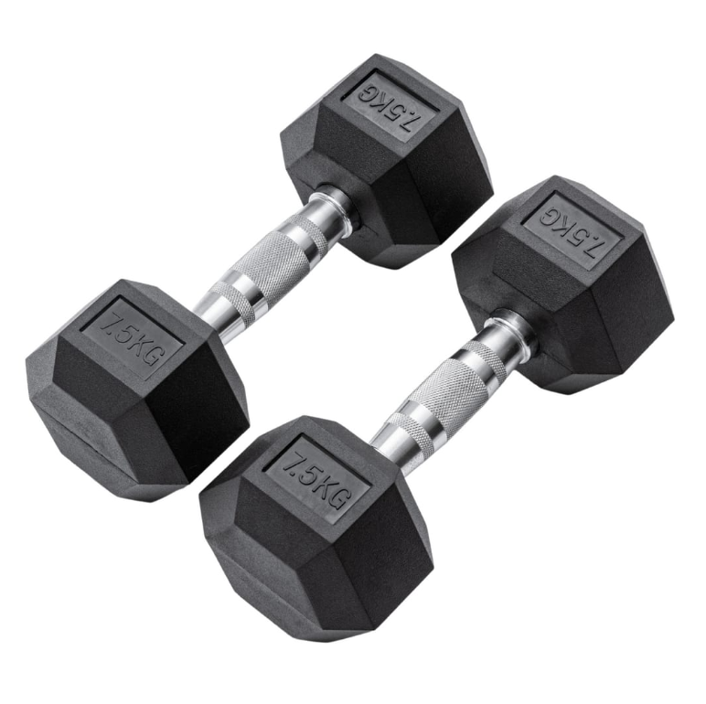 Hexagon Rubber Dumbbell