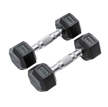 Hexagon Rubber Dumbbell